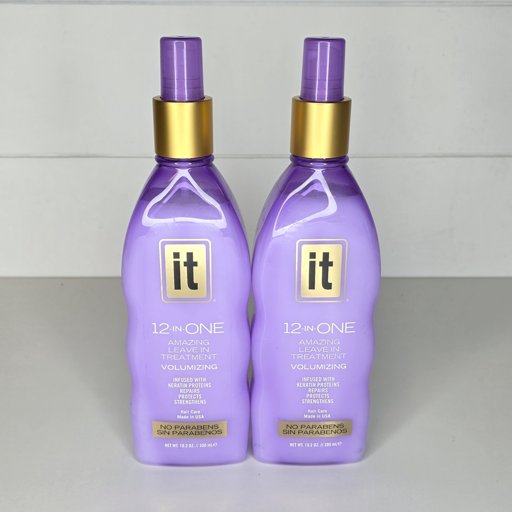 2- It 12 In One Volumizing Amazing Leave-in Treatment 10.2 Oz Keratin Purple NEW